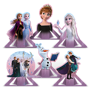 Decoração De Mesa Disney Frozen - 06 Unidades - Disney Original - Rizzo