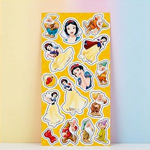 Adesivo Decorativo - Branca de Neve Clássica - 15 unidades - Disney Original - Rizzo