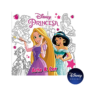 Livro Arte E Cor Disney Princesas - 01 Unidade - Disney Original - Rizzo