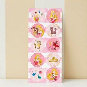 Adesivo Decorativo Redondo - Aurora - 30 unidades - Disney Original - Regina