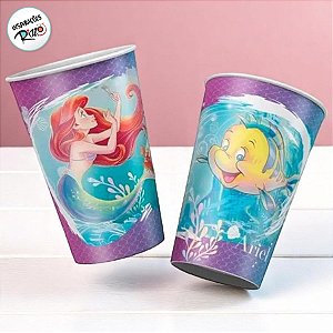 Copo de Papel - Ariel - 180ml  - 8 unidades - Disney Original - Rizzo