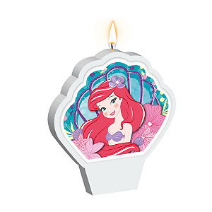 Vela Plana Adesivada Ariel Sereismo - 01 unidade - Disney Original - Rizzo