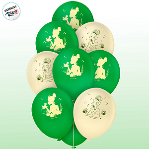 Balão de Festa Decorado Tiana 9" - 25 unidades - Disney Original - Rizzo