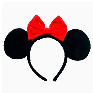 Tiara Minnie Laço Vermelho Peluciada - 1 unidade - Disney Original - Rizzo