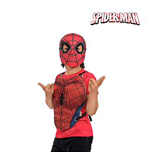 Fantasia Kit Vingadores Peitoral e Mascara Homem Aranha 02pçs 01 Unidade Disney Original Rizzo