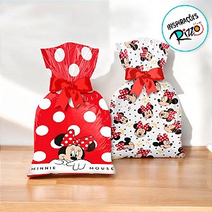 Sacola Plástica - Minnie Mouse - 8 unidades - Disney Original - Rizzo
