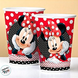 Copo de Papel - Minnie - 180ml - 12 unidades - Disney Original - Rizzo