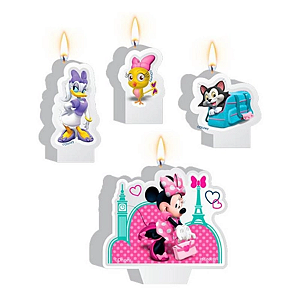 Kit Vela - Minnie - 4 unidades - Disney Original - Rizzo