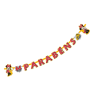 Faixa Parabéns Festa Minnie Mouse - 01 Unidade - Disney Original - Rizzo