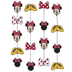 Cortina Papel para Montar Festa Minnie Mouse - 01 Unidade - Disney Original - Rizzo