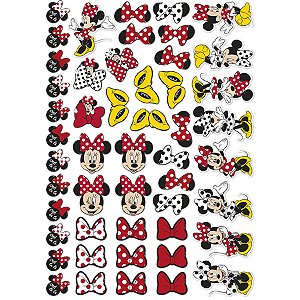 Mini Personagens Decorativo Festa Minnie Mouse - 50 Unidades - Disney Original - Rizzo