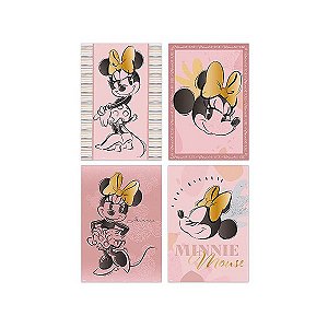 Cartaz Decorativo Festa Minnie Fãs - 04 unidades - Disney Original - Rizzo