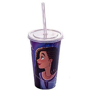 Copo Refri Wish: O Poder dos Desejos - Roxo - 500 ml - 1 unidade - Disney Original - Rizzo