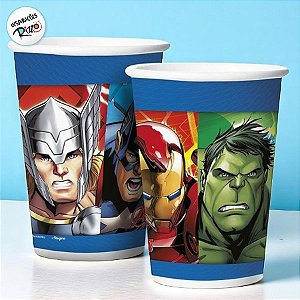 Copo de Papel - Avengers Animated - 180ml  - 8 unidades - Disney Original - Rizzo