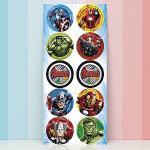 Adesivo Festa Avengers- 30 Unidades - Disney Original - Rizzo