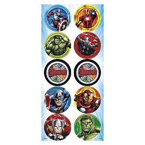 Adesivo Festa Avengers- 30 Unidades - Disney Original  - Rizzo