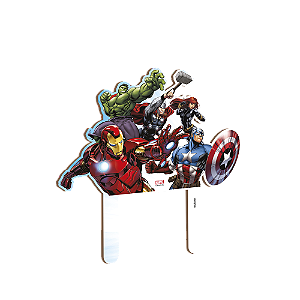 Topo Para Bolo Avengers - 1 Unidade - Disney Original - Rizzo