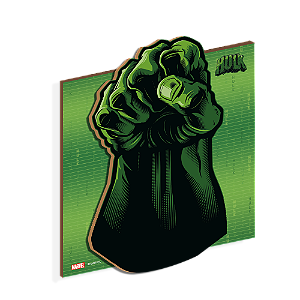 Quadro Decorativo MDF Hulk Avengers - 1 Unidade - Disney Original - Rizzo.
