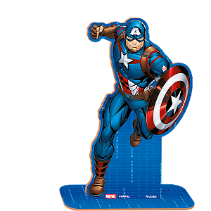 Personagem MDF P Capitão América Avengers - 1 Unidade - Disney Original - Rizzo