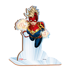 Personagem MDF P Capitã Marvel Avengers - 1 Unidade - Disney Original - Rizzo