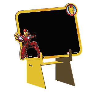 Lousa Decorada MDF P Homem de Ferro Avengers - 1 Unidade - Disney Original - Rizzo