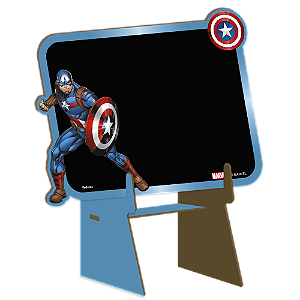 Lousa Decorada MDF P Capitão América Avengers - 1 Unidade - Disney Original - Rizzo