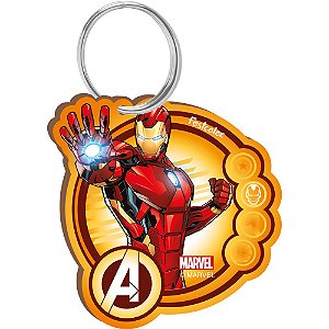 Chaveiro MDF Homem de Ferro Avengers - 1 Pacote 4 Peças - Disney Original - Rizzo