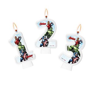 Vela Numeral Festa Avengers Game Verse - Disney Original - Rizzo