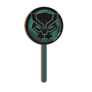 Pick Decorativo MDF Pantera Negra Avengers - 1 Unidade - Disney Original  - Rizzo