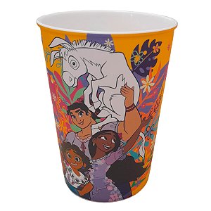 Copo Decorado Festa Encanto Amarelo - Para Colorir - 320 ml - 1 unidade - Disney Original - Rizzo