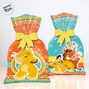 Sacola Plástica O Rei Leão 12 Unidades - Disney Original - Rizzo