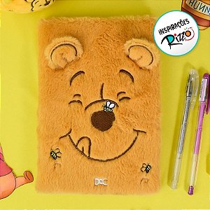 Caderno De Anotações Fluffy Pelúcia - Ursinho Pooh - Ref. 4788 - Disney Original - 1 unidade - DAC