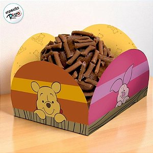 Porta Forminha para Doces Festa Pooh e Sua Turma - 40 unidades - Disney Original - Rizzo Festas