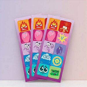 Adesivo Quadrado - Divertidamente 2 - 30 unidades - Disney Original - Rizzo