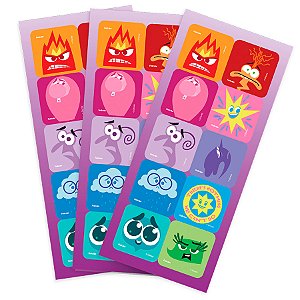 Adesivo Quadrado - Divertidamente 2 - 30 unidades - Disney Original - Rizzo