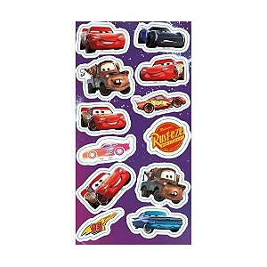 Cartela Adesiva - Carros - Disney - 12 unidades - Disney Original - Rizzo