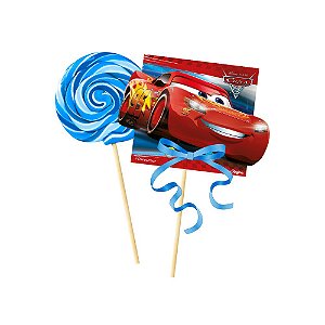 Enfeite para Pirulito Festa Carros - 08 unidades - Disney Original -  Festas