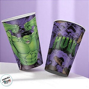 Copo de Papel Hulk - 180ml- 12 unidades - Disney Original - Rizzo