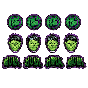 Aplique Decorativo Hulk - 12 PÇs - 1 UN - Disney Original - Rizzo