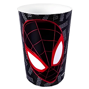 Copo de Plástico Homem Aranha Preto - 320ml - 1 unidade - Disney Original - Rizzo