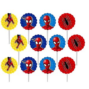 Pick Decorativo - Spider-Man - Marvel - 12 unidades - Disney Original - Rizzo