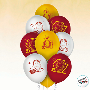 Balão Latex Redondo 9" Festa Homem de Ferro - 25 unidades - Disney Original - Rizzo