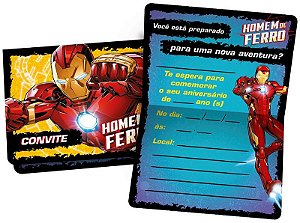 Convite de Aniversário Festa Homem de Ferro - 12 unidades - Disney Original - Rizzo
