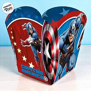 Cachepot de Papel - Capitão América - 4 unidades - Disney Original - Regina