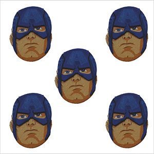 Mini Carinha Cartonato e EVA - Vingadores - Capitão América - 01 unidade - Disney Original - Rizzo