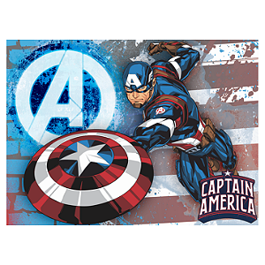 Painel Grande TNT Vingadores - Capitão América -1,40x1,03cm - 01 unidade - Disney Original - Rizzo