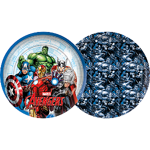 Prato Redondo 18 cm Festa Vingadores - 8 Unidades - Disney Original -  Rizzo