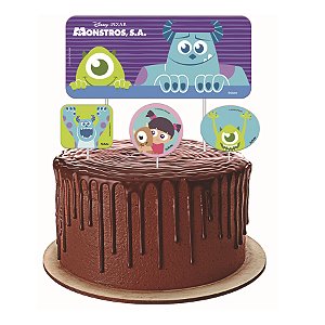 Topper Para Bolo Festa Monstros SA - 4 unidades - Disney Original - Rizzo