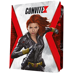 Convite Festa Viúva Negra - 12 Unidades - Disney Original - Rizzo