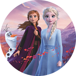 Painel Sublimado Redondo em Tecido Frozen 2 - 1,55m -01 unidade - Disney Original - Rizzo